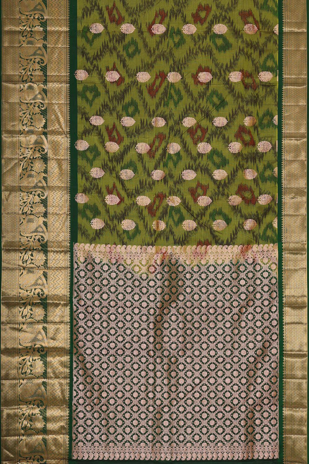 Collection of Green Silk Patola Saree in a gallery layout