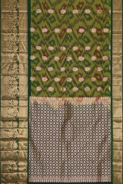 Collection of Green Silk Patola Saree in a gallery layout