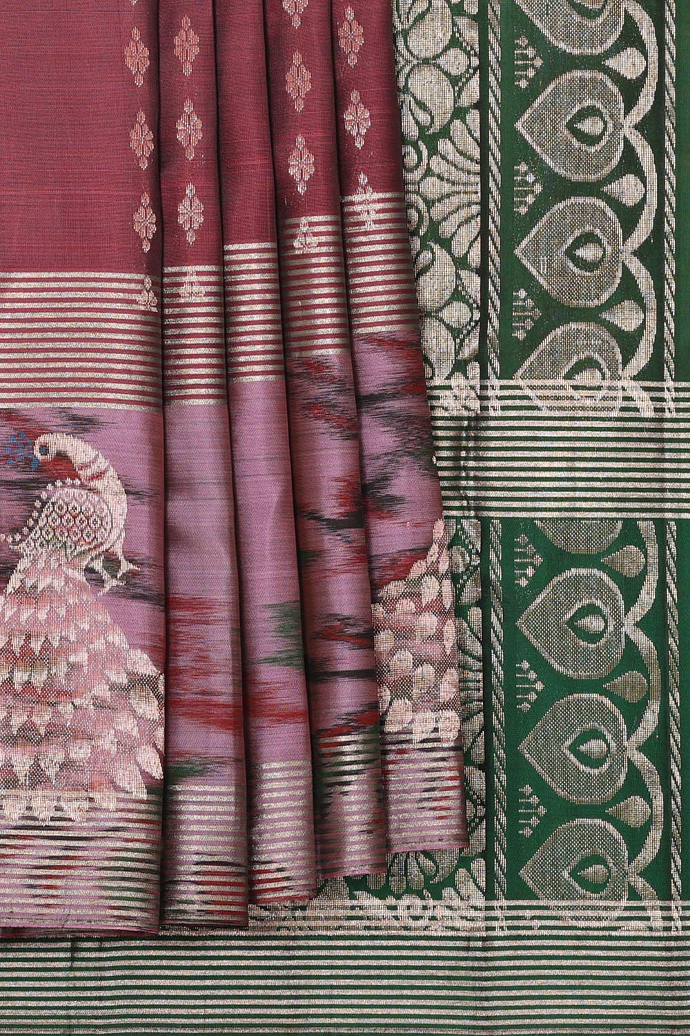 Collection of Maroon Red Silk Saree in a gallery layout