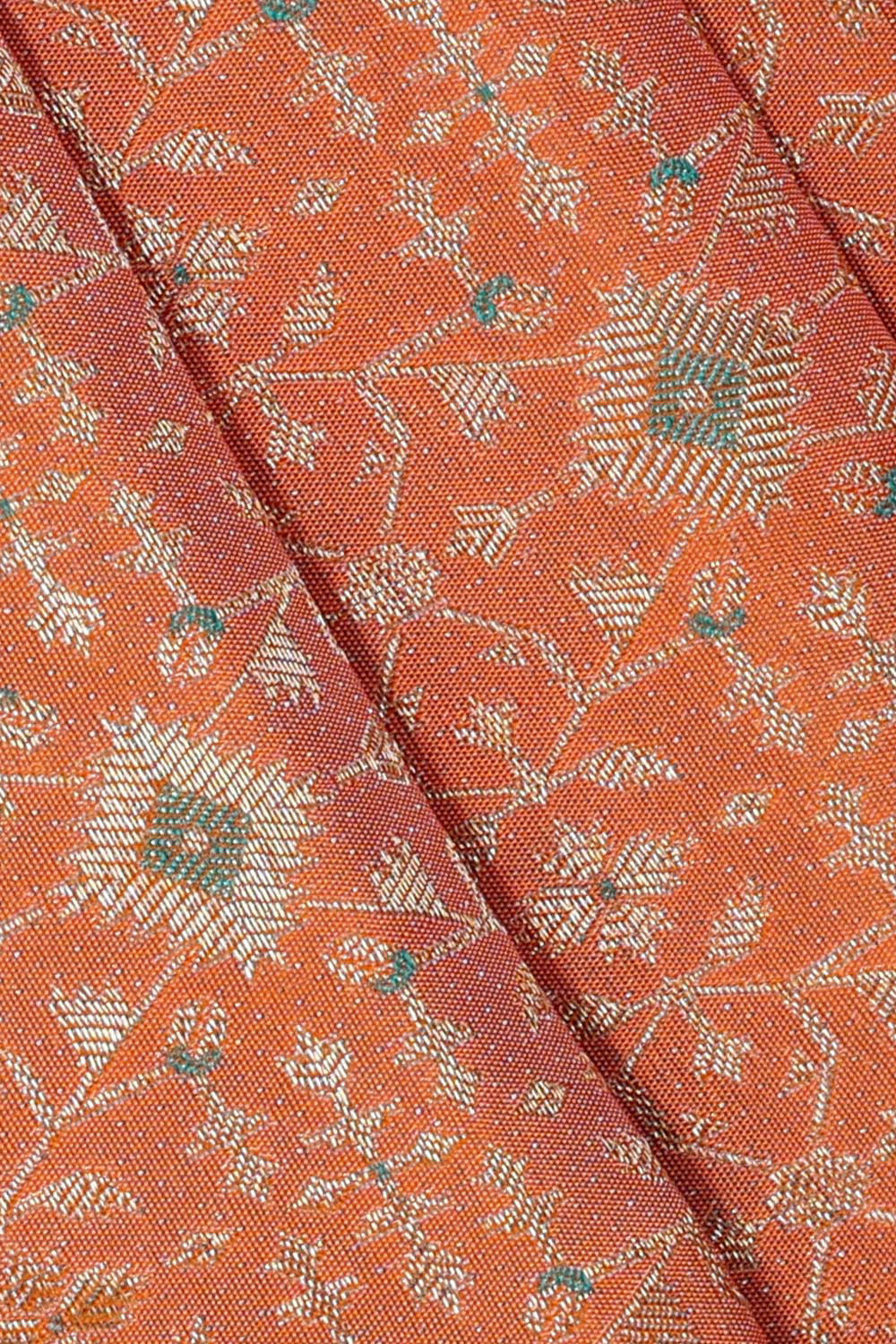 Collection of Kanchipattu Dark Peach Brocade Saree in a gallery layout