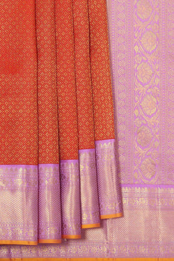 Collection of Kanchipattu Red Brocade Saree in a gallery layout