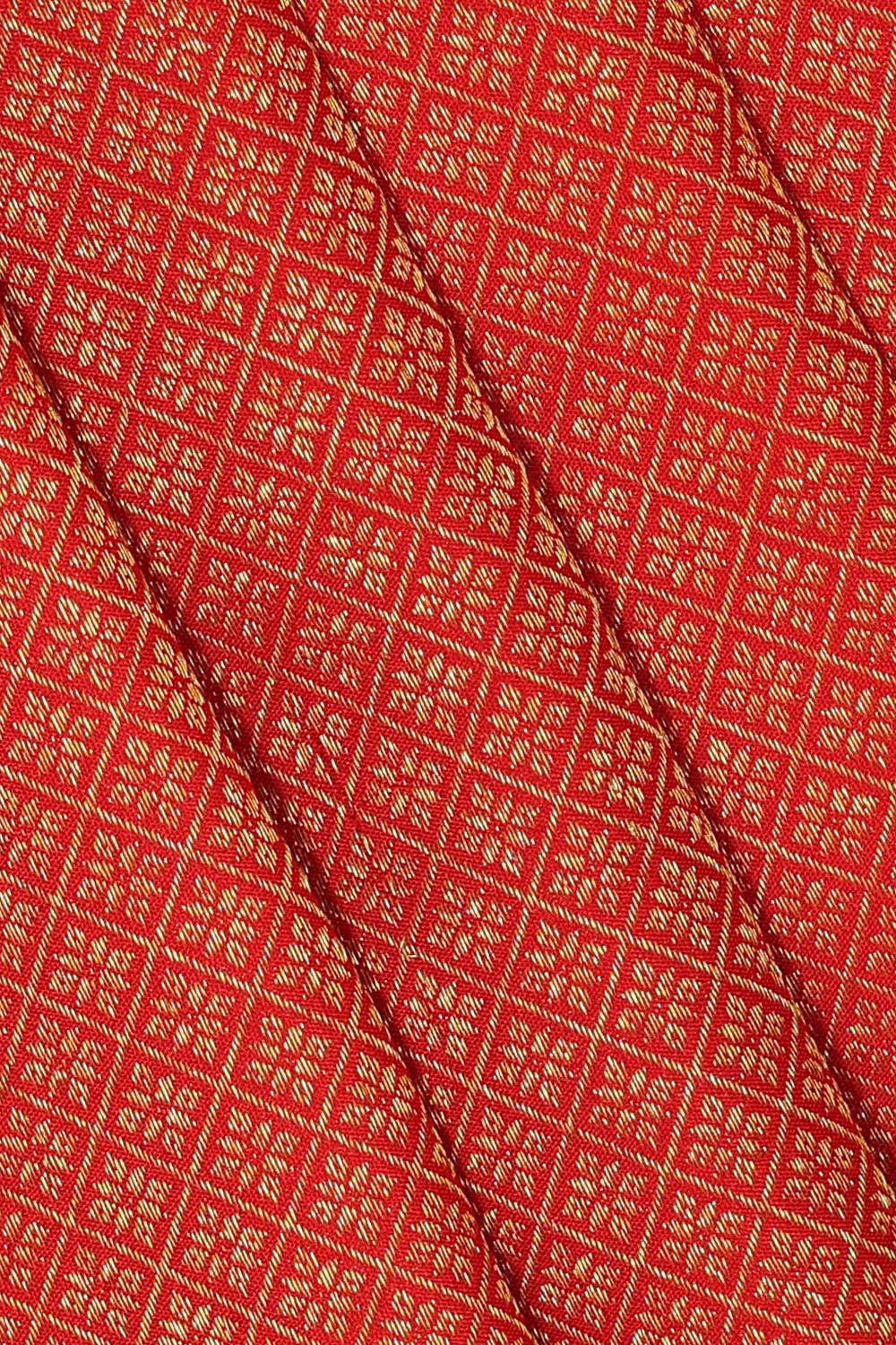 Image of Kanchipattu Red Brocade Saree