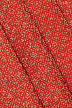 Collection of Kanchipattu Red Brocade Saree in a gallery layout