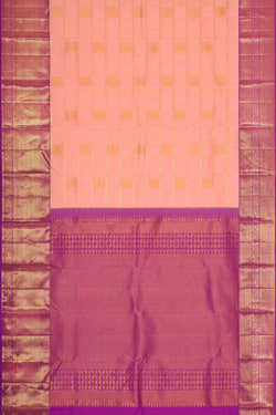 Collection of Kanchipattu Light Peach Brocade Saree in a gallery layout