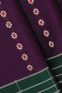 Collection of Violet Silk Saree in a gallery layout