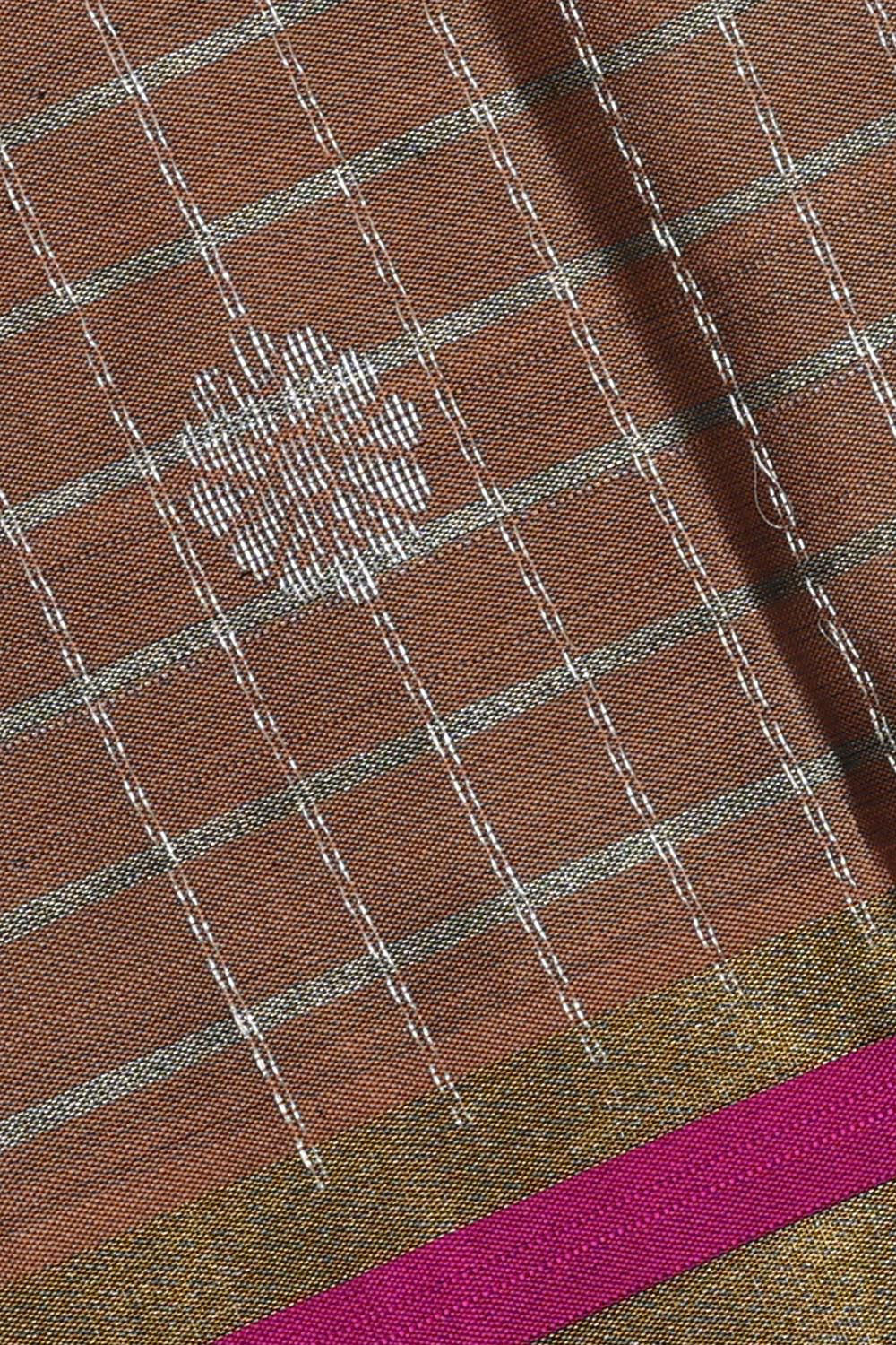 Collection of Kanchipattu Brown Brocade Saree in a gallery layout