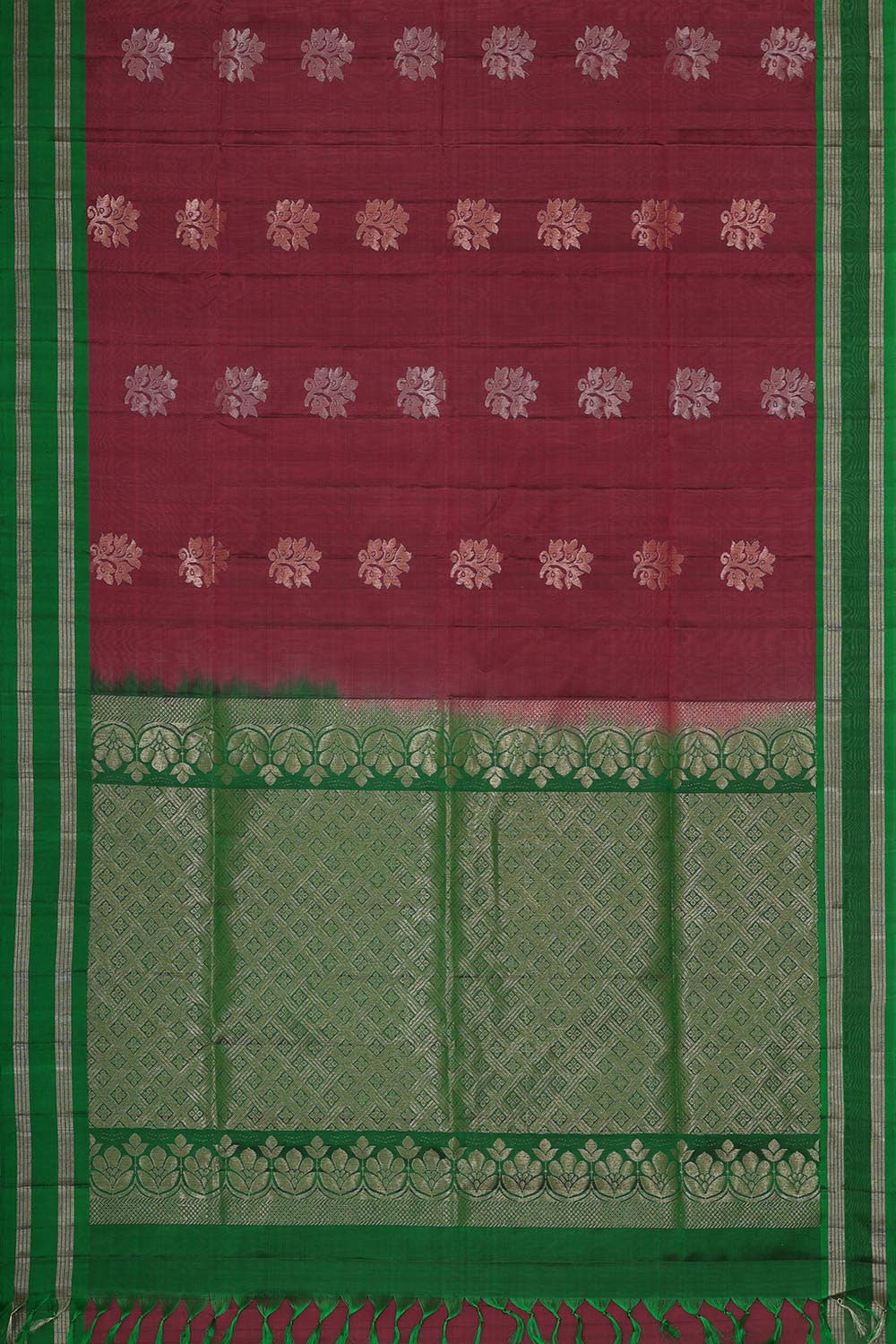 Collection of Dark Onion Pink Silk Saree in a gallery layout