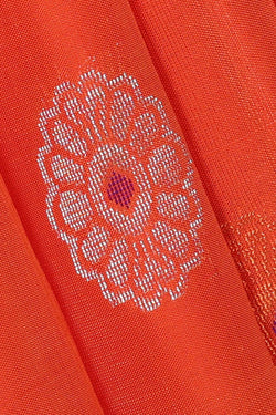 Collection of Orange Silk Saree in a gallery layout