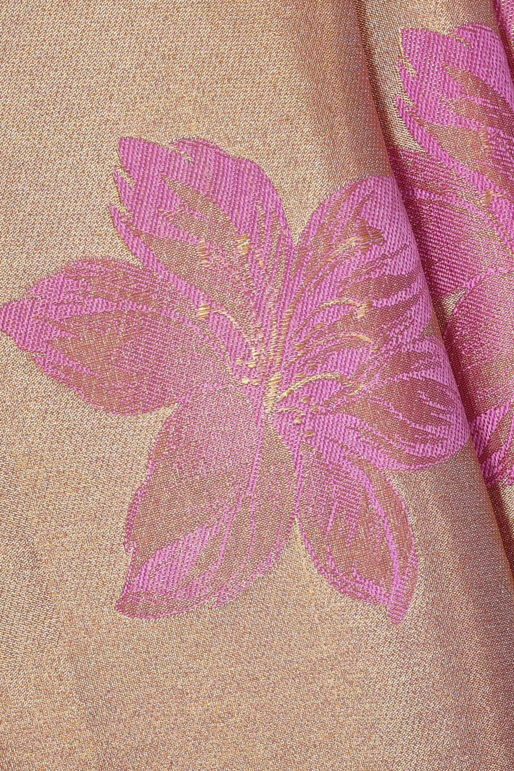 Collection of Kanchipattu Gold Tissue Brocade Saree in a gallery layout