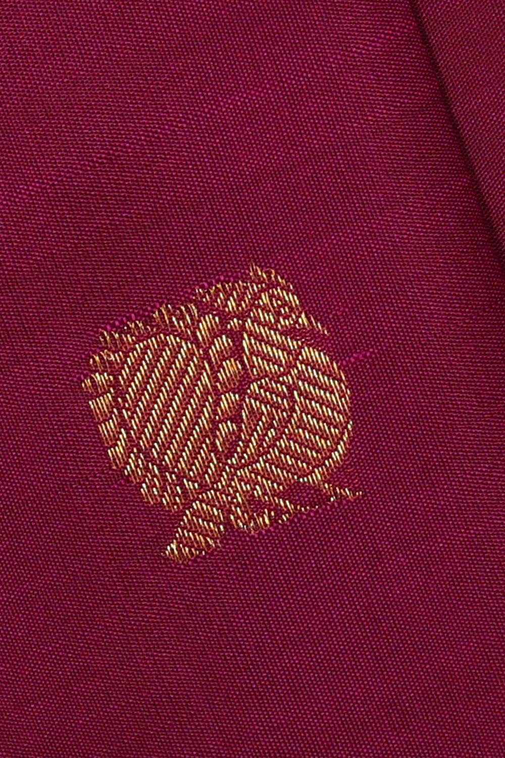 Collection of Kanchipattu Reddish Maroon Brocade Saree in a gallery layout