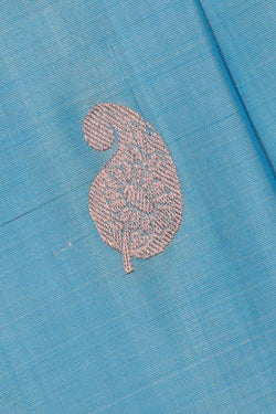 Collection of Kanchipattu Sky Blue Brocade Saree in a gallery layout