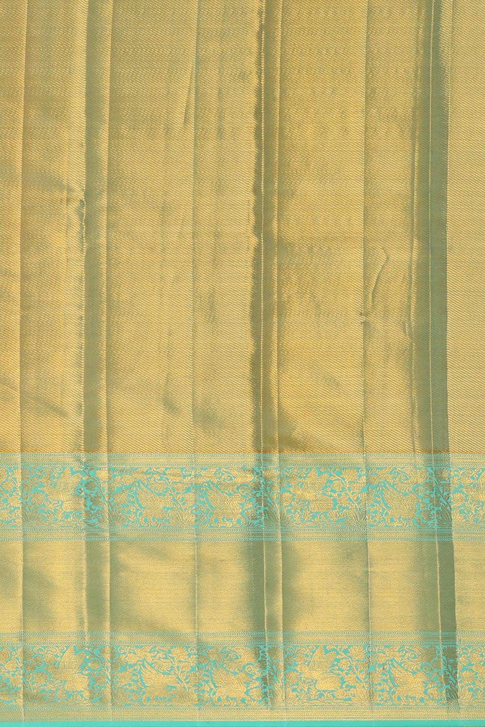 Collection of Kanchipattu Turquoise Blue Tissue Brocade Saree in a gallery layout