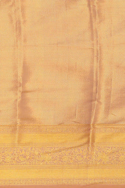 Collection of Kanchipattu Creamy Gold Tissue Brocade Saree in a gallery layout