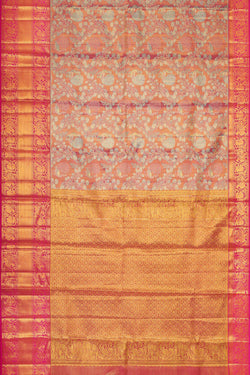 Collection of Kanchipattu Pink Tissue Brocade Saree in a gallery layout