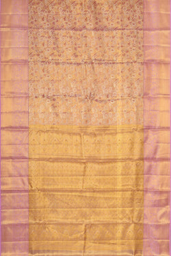 Collection of Kanchipattu Gold Tissue Brocade Saree in a gallery layout