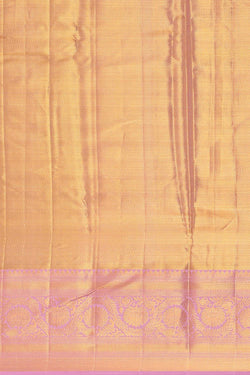 Collection of Kanchipattu Golden Lavender Pink Tissue Brocade Saree in a gallery layout