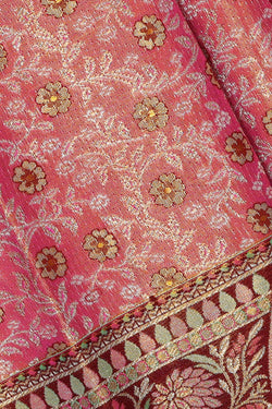 Collection of Kanchipattu Pink Brocade Saree in a gallery layout