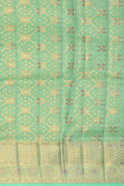 Collection of Kanchipattu Light Sea Green Brocade Saree in a gallery layout