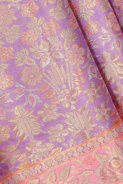 Collection of Kanchipattu Lavender Brocade Saree in a gallery layout