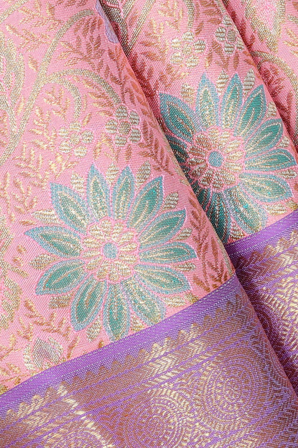 Kanchipattu Light Pink Brocade Saree