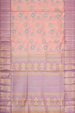 Image of Kanchipattu Light Pink Brocade Saree