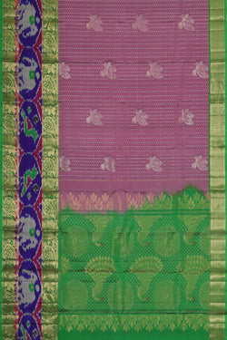 Collection of Kanchipattu Onion Pink Brocade Saree in a gallery layout