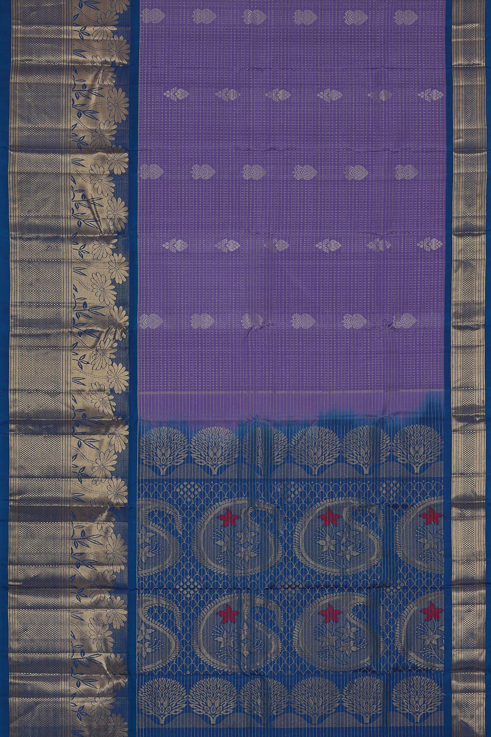 Kanchipattu Lavender Brocade Saree