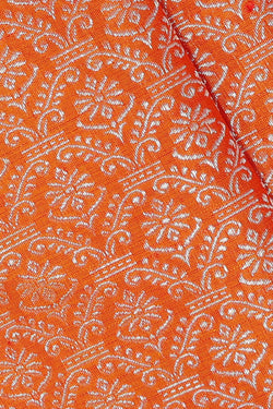 Collection of Kanchipattu Orange Brocade Saree in a gallery layout