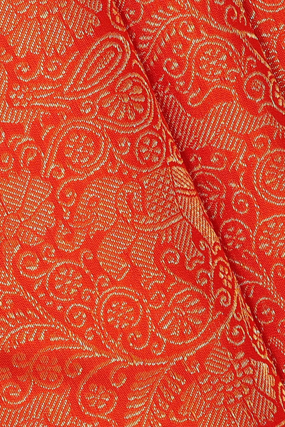 Kanchipattu Orange Brocade Saree