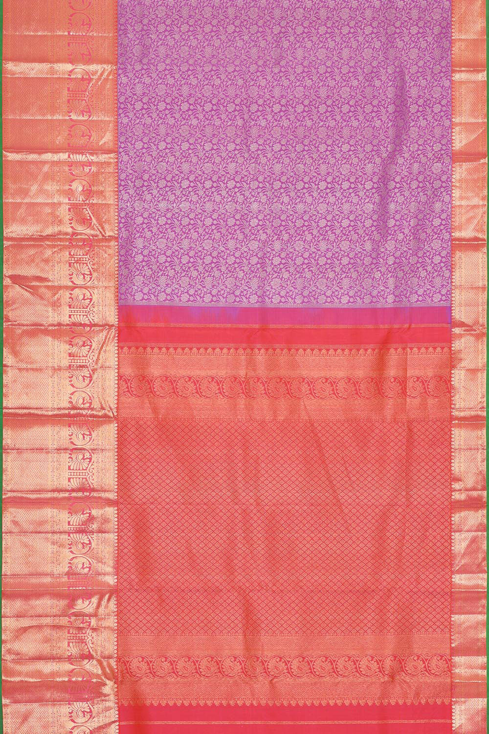 Kanchipattu Lavender Pink Brocade Saree