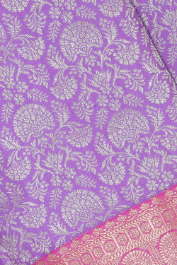 Collection of Kanchipattu Lavender Brocade Saree in a gallery layout