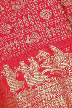 Collection of Kanchipattu Rani Pink Brocade Saree in a gallery layout