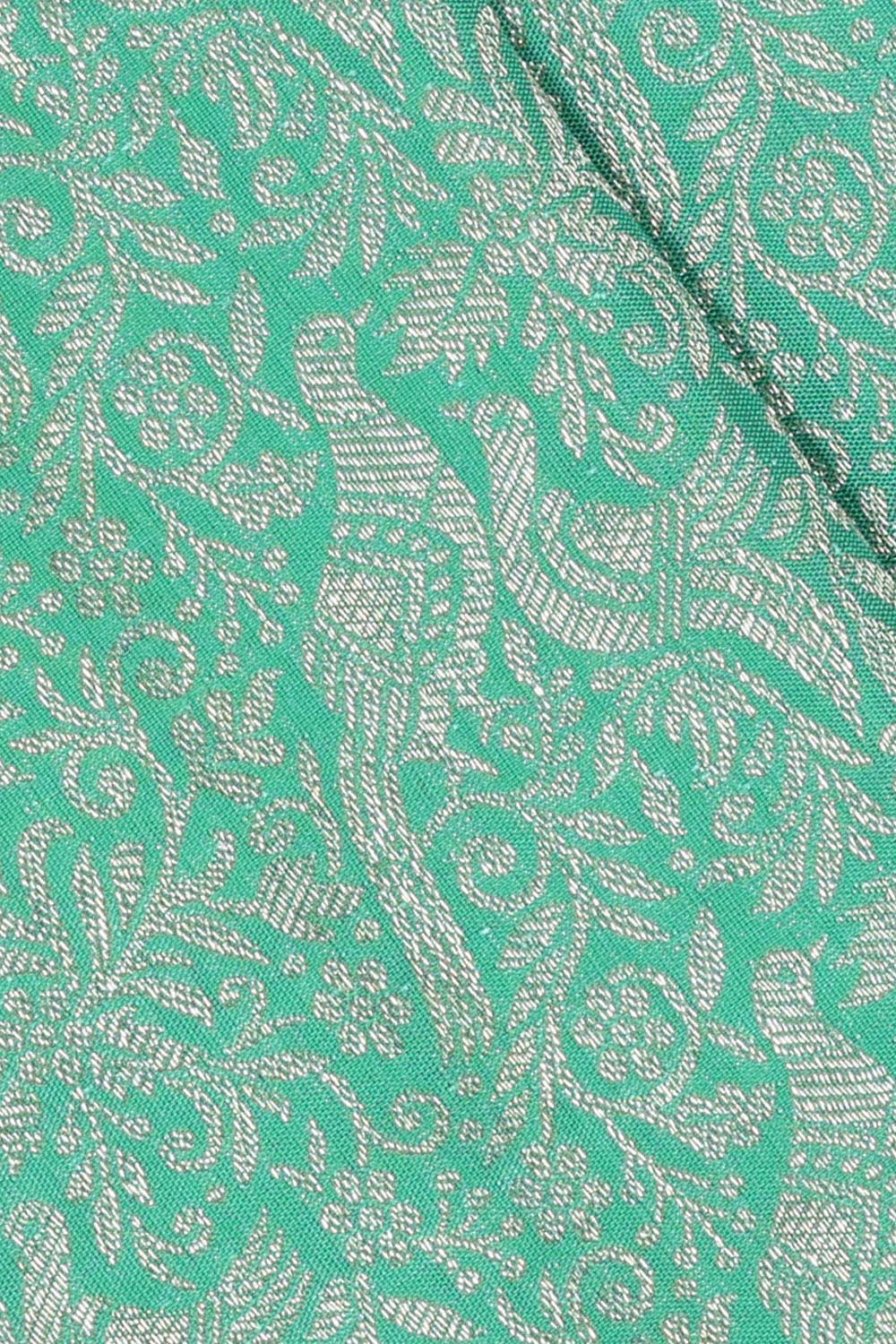 Collection of Kanchipattu Mint Green Brocade Saree in a gallery layout