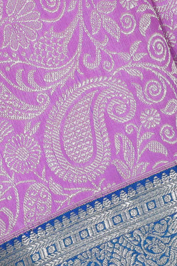 Collection of Kanchipattu Lavender Brocade Saree in a gallery layout