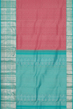 Collection of Kanchipattu Pinkish Red Brocade Saree in a gallery layout