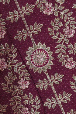 Collection of Kanchipattu Wine Colour Brocade Saree in a gallery layout