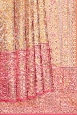 Collection of Kanchipattu Gold Brocade Saree in a gallery layout