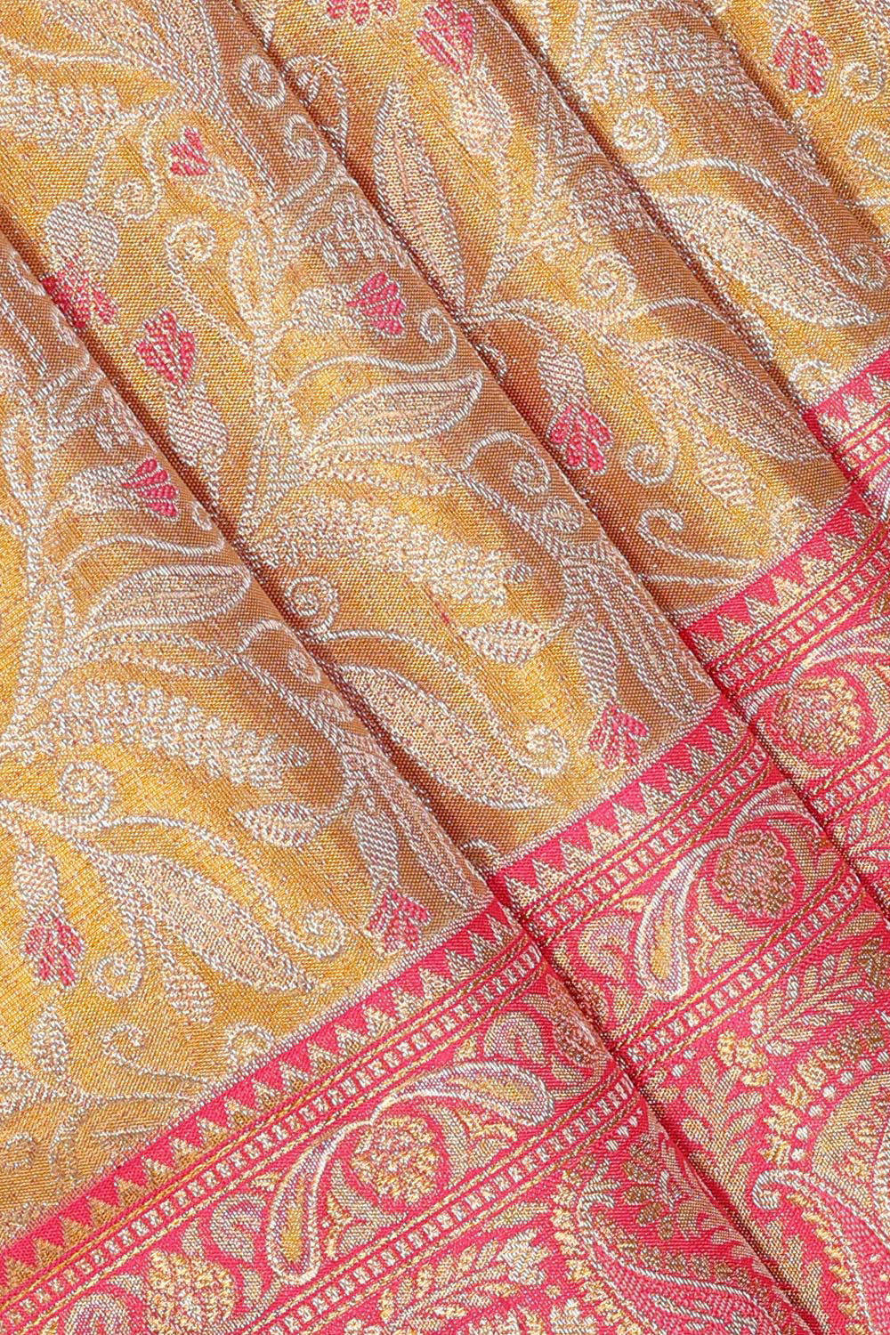 Collection of Kanchipattu Gold Brocade Saree in a gallery layout