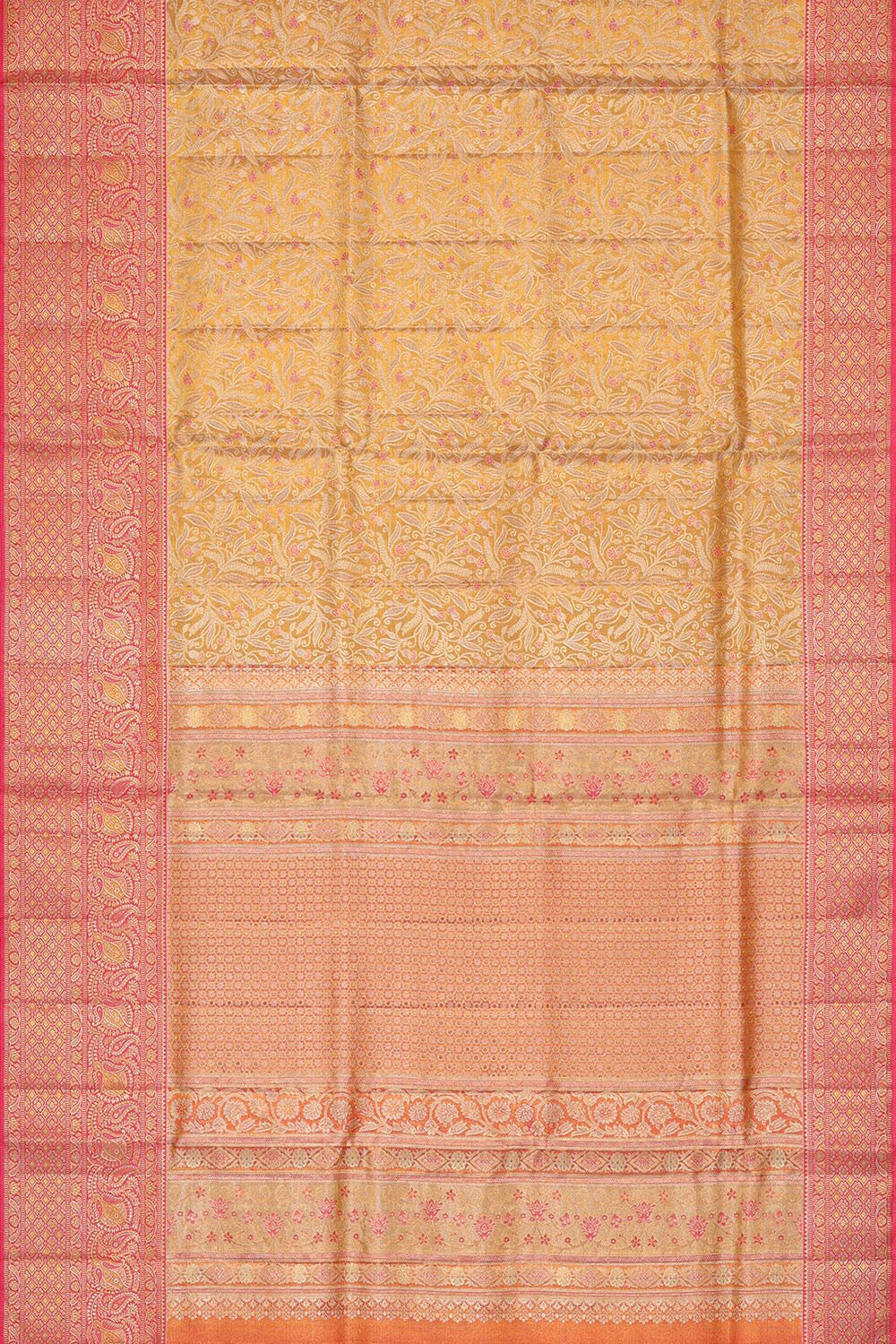 Collection of Kanchipattu Gold Brocade Saree in a gallery layout