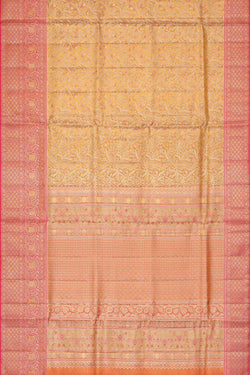 Collection of Kanchipattu Gold Brocade Saree in a gallery layout