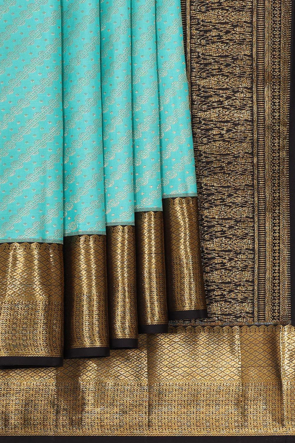 Collection of Kanchipattu Light Blue Brocade Saree in a gallery layout