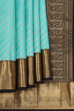 Collection of Kanchipattu Light Blue Brocade Saree in a gallery layout