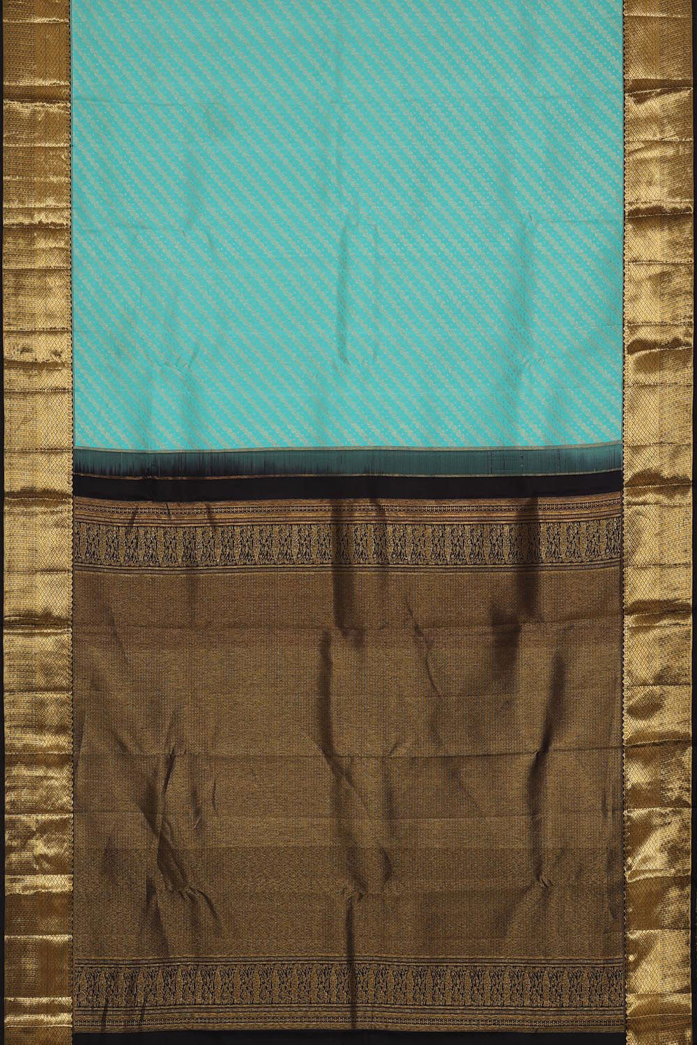 Image of Kanchipattu Light Blue Brocade Saree
