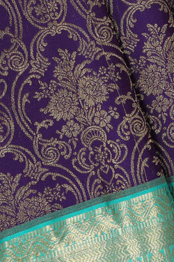 Image of Kanchipattu Purple Brocade Saree