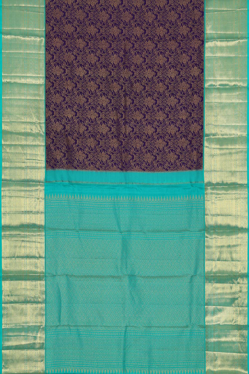 Kanchipattu Purple Brocade Saree