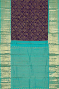 Image of Kanchipattu Purple Brocade Saree