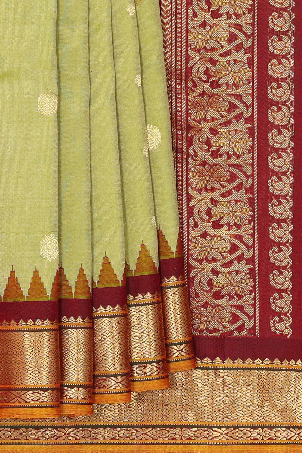 Gadwal Silk Light Green Saree