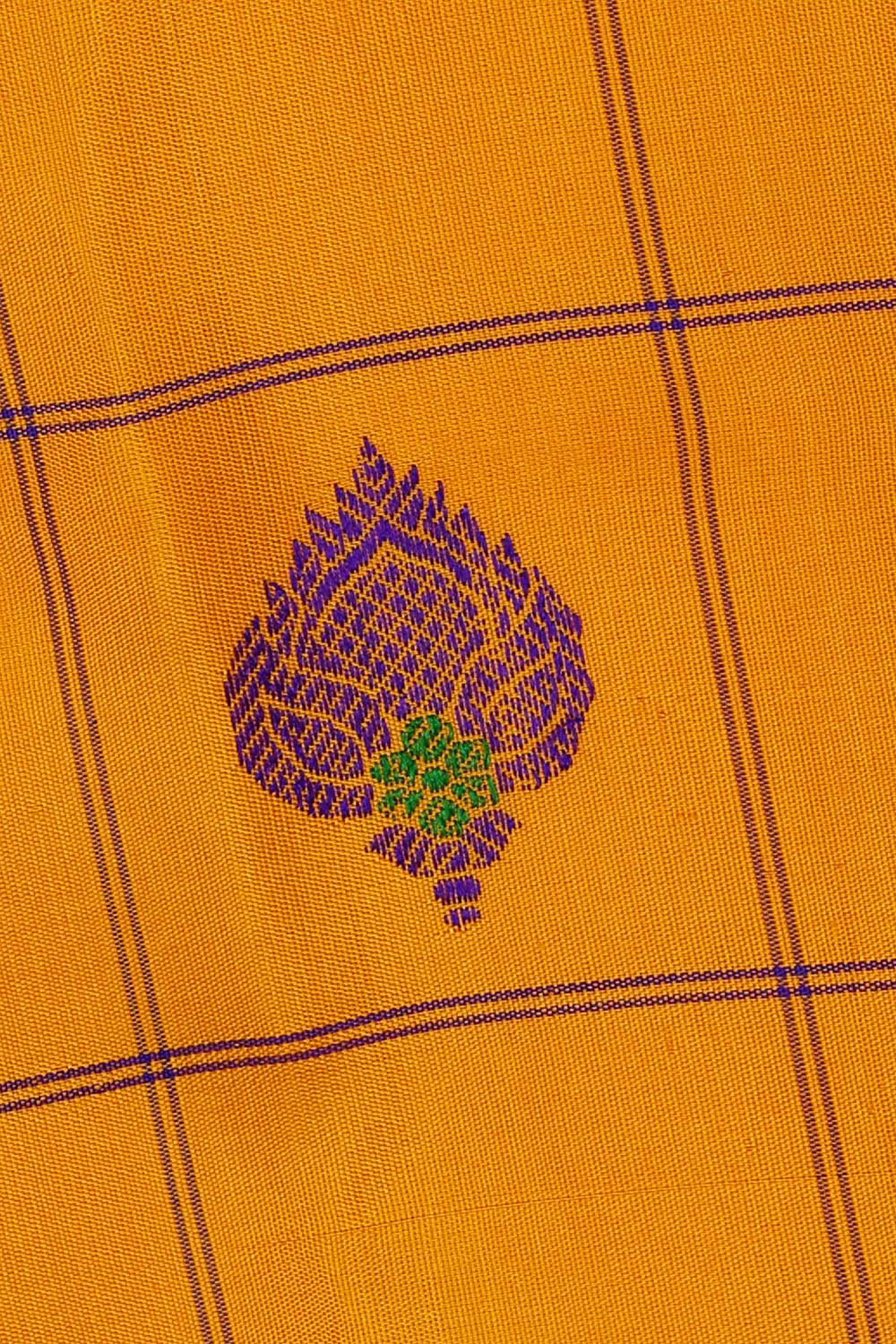 Gadwal Silk Haldi Yellow Saree