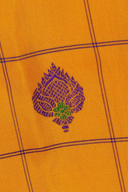 Image of Gadwal Silk Haldi Yellow Saree