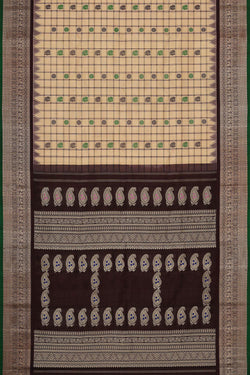 Image of Gadwal Silk Cream Saree